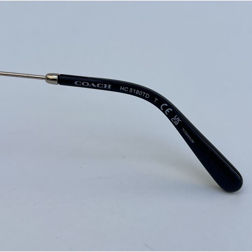 COACH Titanium HC5180TD Shiny Light Gold / Black Lightweight Frames 53 18 145 NW - Picture 8 of 16